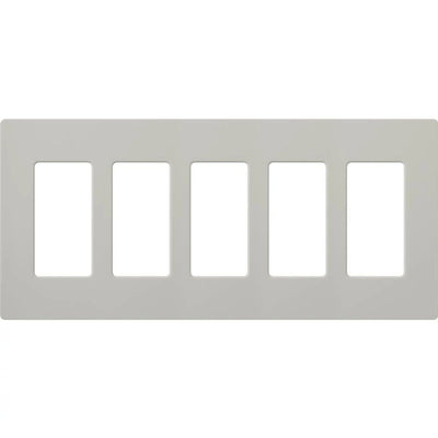 Lutron Claro 5 Gang Wall Plate for Decorator-Style Dimmers, Switches, and Outlets, Satin Finish, SC-5-MI, Mist