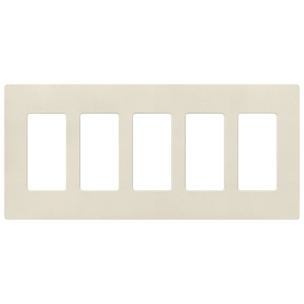 Lutron Claro 5 Gang Wall Plate for Decorator-Style Dimmers, Switches, and Outlets, Satin Finish, SC-5-PM, Pumice