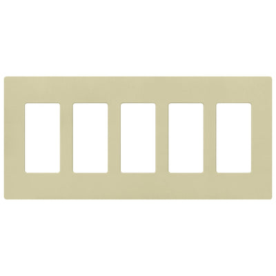 Lutron Claro 5 Gang Wall Plate for Decorator-Style Dimmers, Switches, and Outlets, Satin Finish, SC-5-SA, Sage