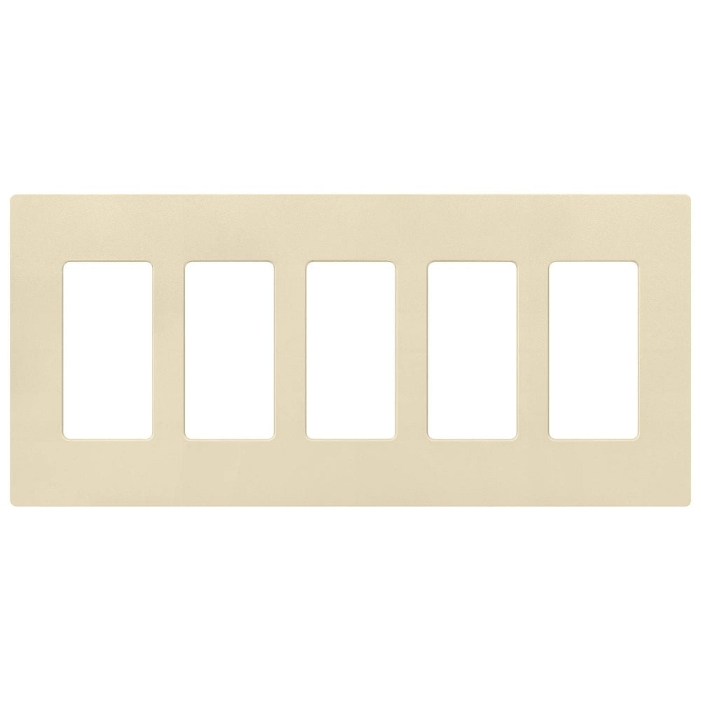 Lutron Claro 5 Gang Wall Plate for Decorator-Style Dimmers, Switches, and Outlets, Satin Finish, SC-5-SD, Sand