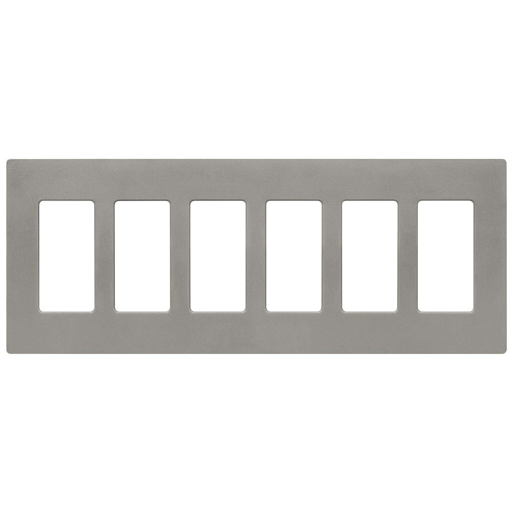 Lutron Claro 6 Gang Wall Plate for Decorator-Style Dimmers, Switches, and Outlets, Satin Finish, SC-6-CS, Cobblestone