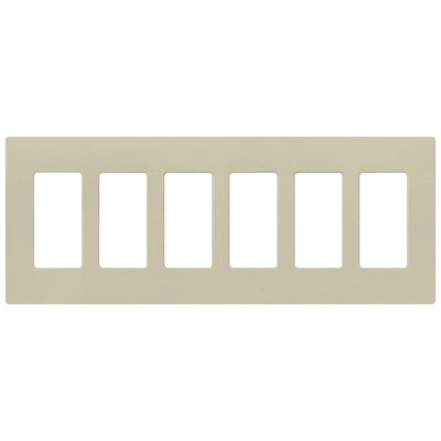 Lutron Claro 6 Gang Wall Plate for Decorator-Style Dimmers, Switches, and Outlets, Satin Finish, SC-6-CY, Clay