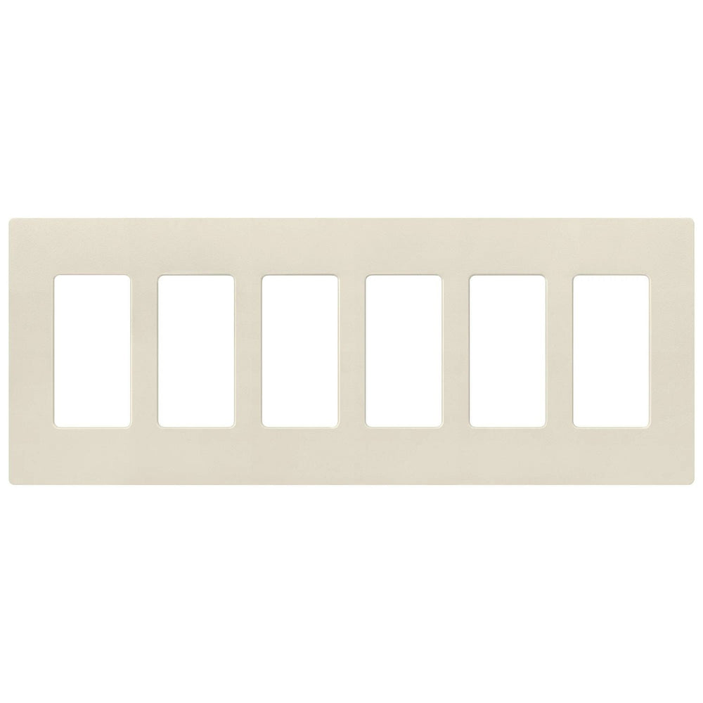 Lutron Claro 6 Gang Wall Plate for Decorator-Style Dimmers, Switches, and Outlets, Satin Finish, SC-6-PM, Pumice