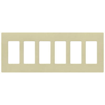Lutron Claro 6 Gang Wall Plate for Decorator-Style Dimmers, Switches, and Outlets, Satin Finish, SC-6-SA, Sage