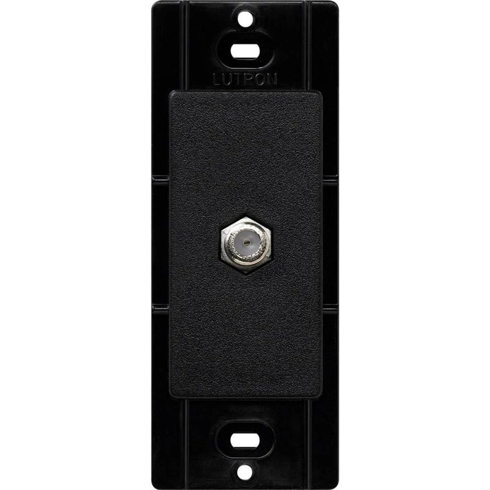 Lutron Claro Coaxial Cable Jack, Fits Decorator-Style Wall Plates, SC-CJ-MN, Midnight