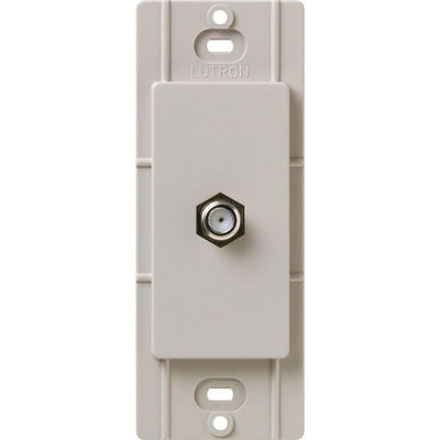 Lutron Claro Coaxial Cable Jack, Fits Decorator-Style Wall Plates, SC-CJ-TP, Taupe
