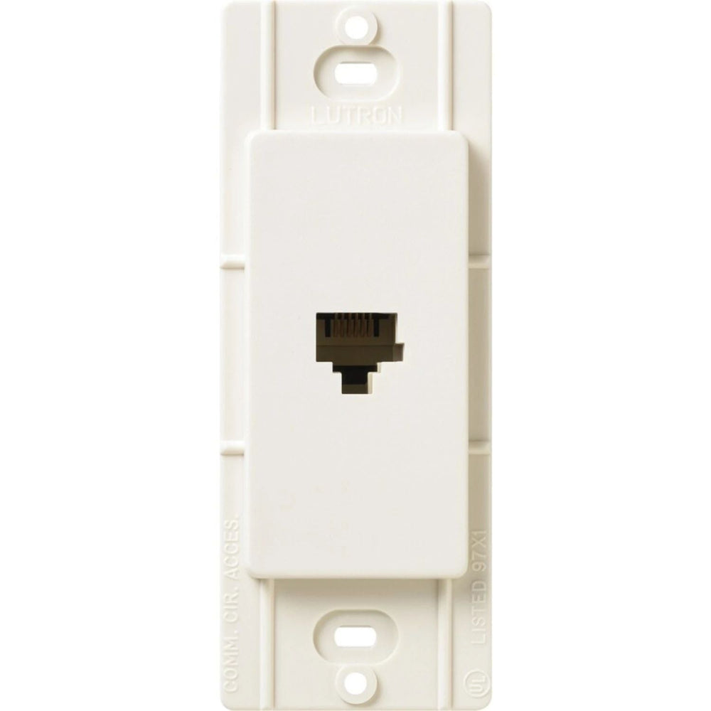Lutron Claro Telephone Jack, Fits Decorator-Style Wall Plates, SC-PJ-BI, Biscuit