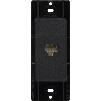 Lutron Claro Telephone Jack, Fits Decorator-Style Wall Plates, SC-PJ-MN, Midnight