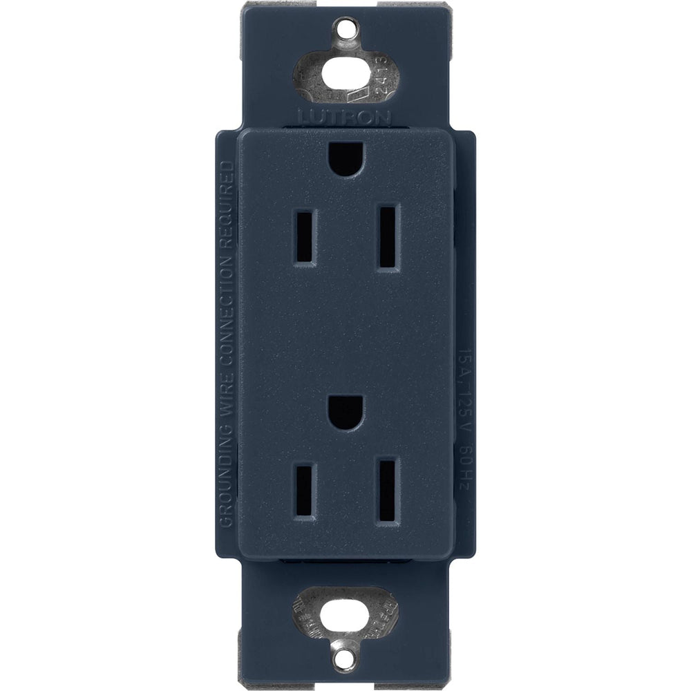 Lutron Claro 15A Duplex Receptacle, Decorator-Style Outlet, Satin Finish, SCR-15-DE, Deep Sea