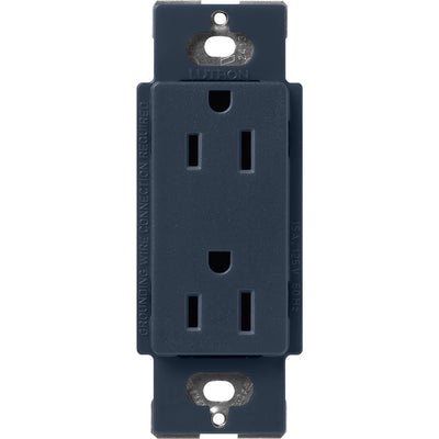 Lutron Claro 15A Duplex Receptacle, Decorator-Style Outlet, Satin Finish, SCR-15-DE, Deep Sea
