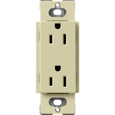Lutron Claro 15A Duplex Receptacle, Decorator-Style Outlet, Satin Finish, SCR-15-SA, Sage