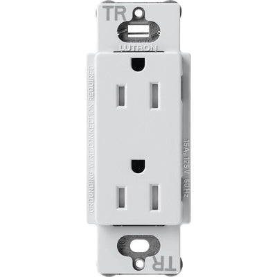 Lutron Claro 15A Tamper-Resistant Duplex Receptacle, Decorator-Style Outlet, Satin Finish, SCRS-15-TR-MI, Mist