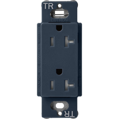 Lutron Claro 20A Tamper-Resistant Duplex Receptacle, Decorator-Style Outlet, Satin Finish, SCRS-20-TR-DE, Deep Sea