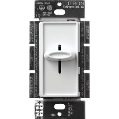 Lutron Skylark Quiet 3-Speed Fan Control, No Neutral Required, 1.5A 3-Speed Ceiling Fan, 120V, Single Pole/3-Way, SFSQ-FH-WH, White