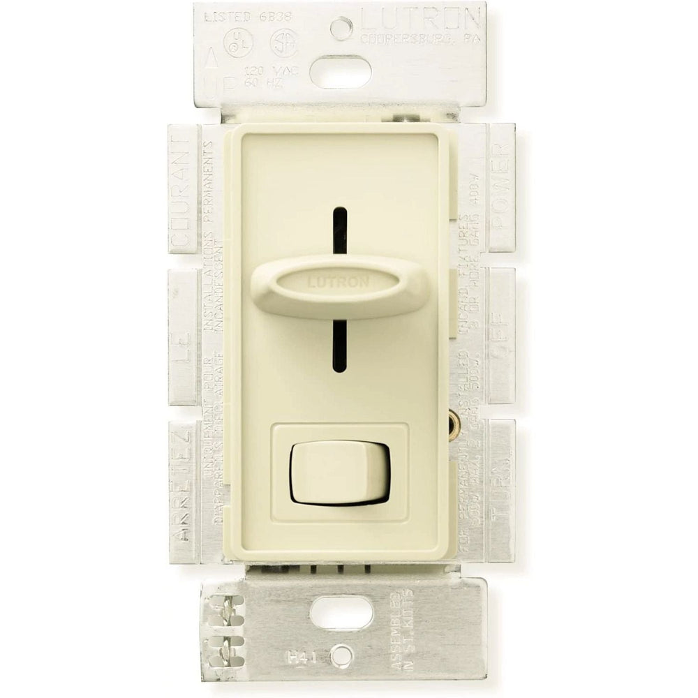 Lutron Skylark Dimmer Switch, Magnetic Low-Voltage 450W/600 VA, Single Pole, SLV-600P-AL, Almond