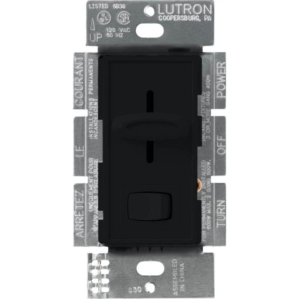 Lutron Skylark Dimmer Switch for Magnetic Low-Voltage, 450W/600 VA, Single Pole, SLV-600P-BL, Black
