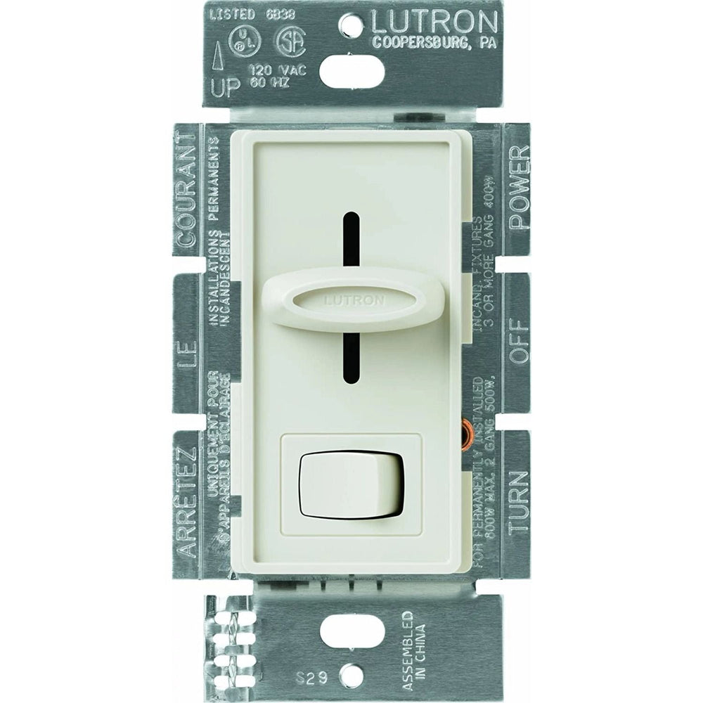 Lutron Skylark Dimmer Switch, Magnetic Low-Voltage 450W/600 VA, Single Pole, SLV-600P-LA, Light Almond
