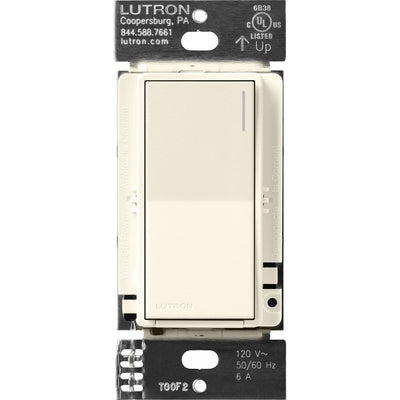 Lutron Sunnata On/Off Switch, 6A Lighting or 3A 1/10HP Motor, Single Pole/Multi-Location, ST-6ANS-BI, Biscuit
