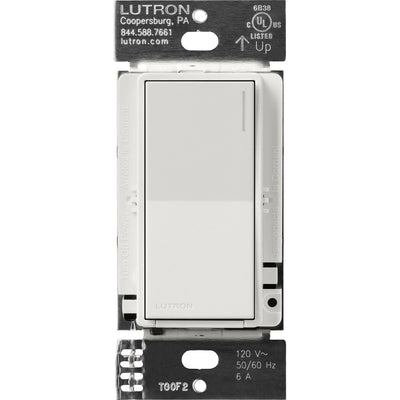 Lutron Sunnata On/Off Switch, 6A Lighting or 3A 1/10HP Motor, Single Pole/Multi-Location, ST-6ANS-LG, Lunar Gray