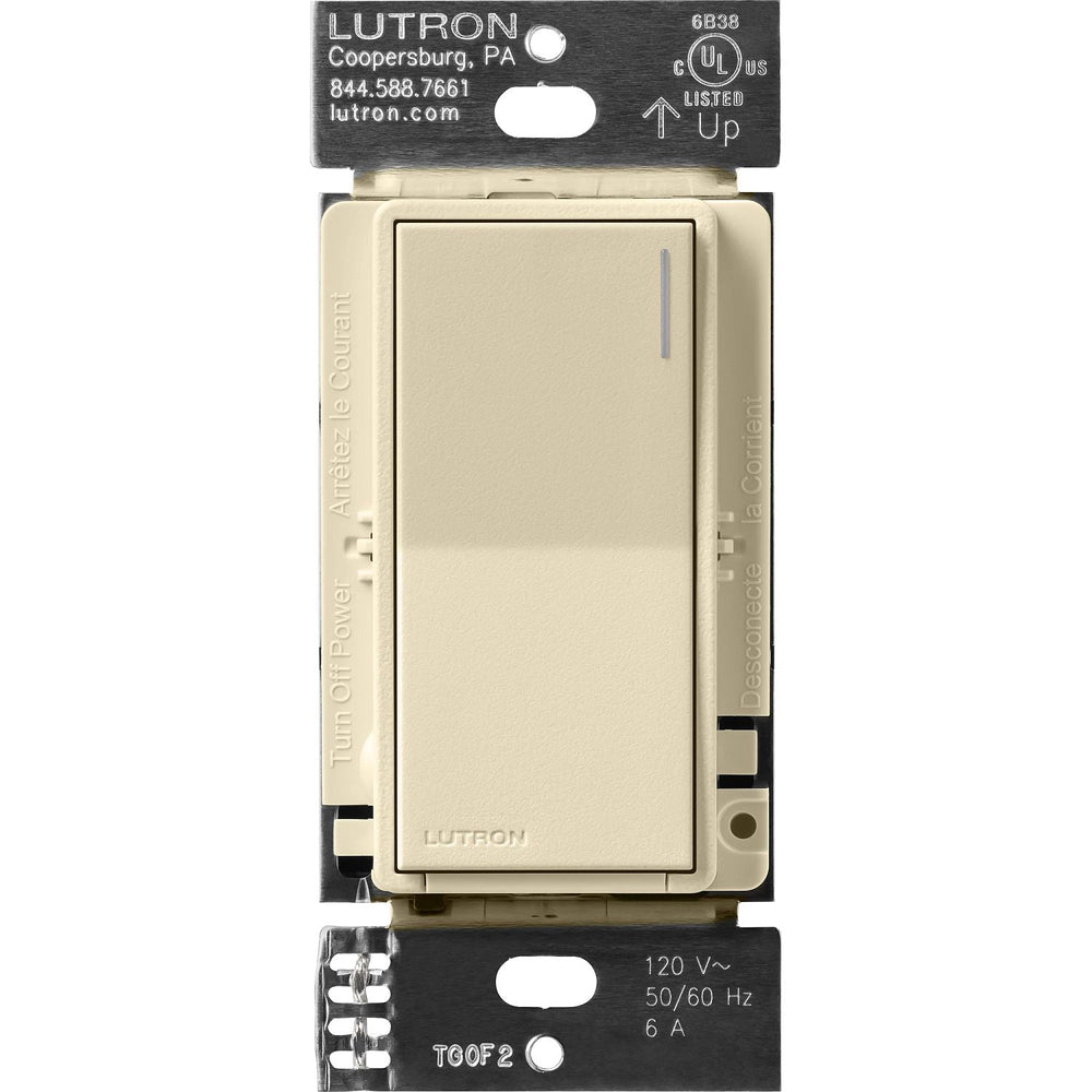 Lutron Sunnata On/Off Switch, 6A Lighting or 3A 1/10HP Motor, Single Pole/Multi-Location, ST-6ANS-SD, Sand