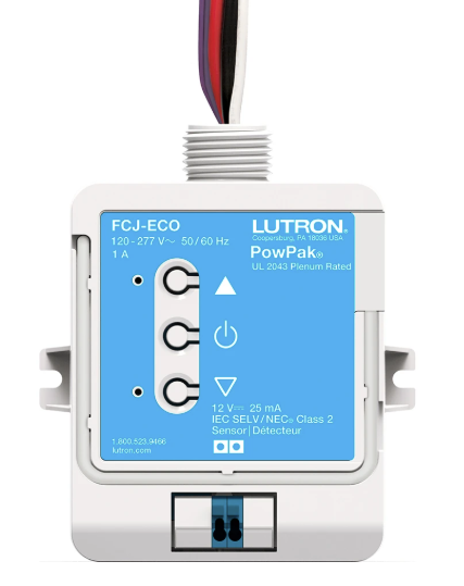 Lutron Vive 0-10V PowPak Wireless Fixture Control for Ecosystem Drivers, Pack of 8, 1A Switch, 14V, 6 mA sink/source, 120-277V, FCJS-ECO-BULK8
