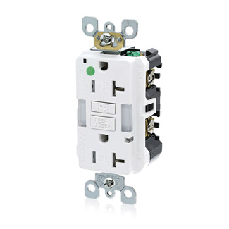 Leviton GFNL2-HGW 20 A 125 VAC GFCI Receptacle White