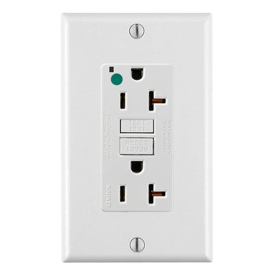 Leviton GFNT2-HFW 20 A 125 VAC GFCI Receptacle White