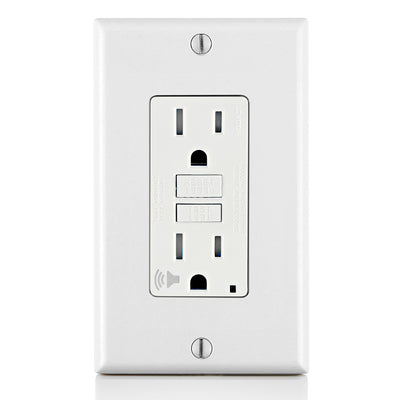 Leviton GFTA1-W 15 Amp, 125 Volt Receptacle/Outlet, 20 Amp Feed-Through, Tamper-Resistant, Self-test SmartlockPro