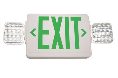 RY-EXLCOMB01GREEN - Indoor LED Exit Sign Emergency Combo 90 Min Battery Green Letters