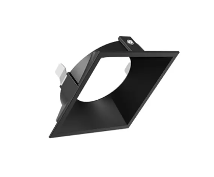 DMF Lighting HCLTS4BKFL H-Series 4" Square Flangeless Trim - Black Finish