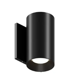 DMF Lighting HCW6B30BK H-Series 3.5" LED Wall Mount Cylinder, Selectable Wattage 5W, 9W, 12W, Color Temperature 3000K, Voltage 120V, Black