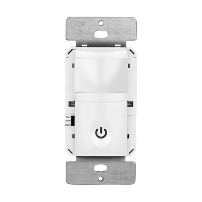 180° PIR Vacancy Motion Sensor Wall Switch, Neutral Wire Required, Single Pole