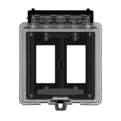 Extra-Duty In-Use Weatherproof Outdoor Cover for Decorator/GFCI Receptacle, Two-Gang