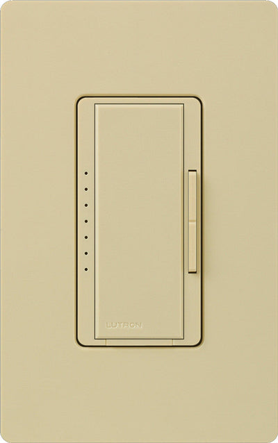 Lutron Maestro Dimmer, 1000W Incandescent/Halogen Only, Single Pole/Multi-Location, 120V, MA-1000-IV, Ivory