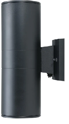 RY-CUD-18W3CCTPC-BK - 12 Inch Cylinder Outdoor Up/Down Light 18W 3CCT Photocell 1100lm Black