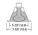 Lithonia 7B2W 6" Baffle Contractor Select TOR R24 Recessed Trim