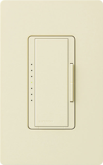 Lutron Maestro MLV Dimmer Switch, 800W (1000VA), Single-Pole/Multi-Location, No Neutral Required, 120V, MALV-1000-AL, Almond