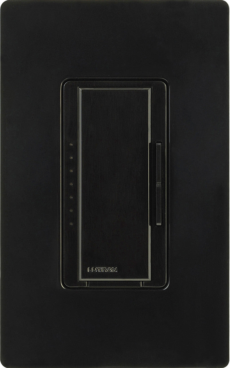 Lutron Maestro MLV Dimmer Switch, 800W (1000VA), Single-Pole/Multi-Location, No Neutral Required, 120V, MALV-1000-BL, Black