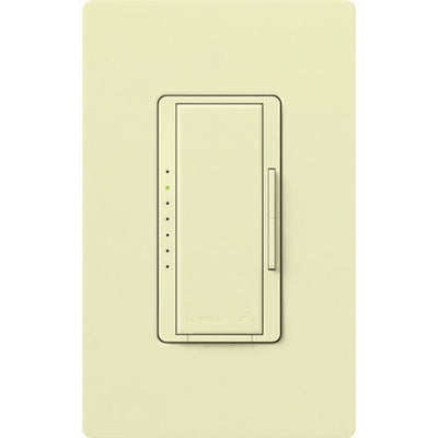 Lutron Maestro Wireless 3-Wire Dimmer for Ballast/LED Driver, 6A, Neutral Required, Single Pole/Multi-Location, 120/277V, MRF2-F6AN-DV-AL, Almond