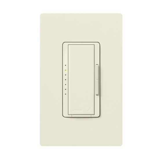 Lutron Vive Maestro Wireless LED+ Dimmer, 150W LED, Single Pole/Multi-Location, No Neutral Required, 120V, MRF2S-6CL-BI, Biscuit