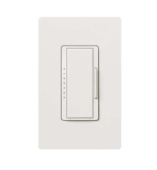 Lutron Vive Maestro Wireless LED+ Dimmer, 150W LED, Single Pole/Multi-Location, No Neutral Required, 120V, MRF2S-6CL-SW, Snow White