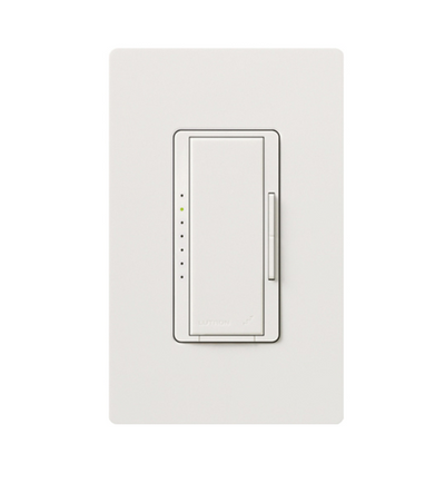 Lutron Vive Maestro Wireless LED+ Dimmer, 150W LED, Single Pole/Multi-Location, No Neutral Required, 120V, MRF2S-6CL-SW, Snow White