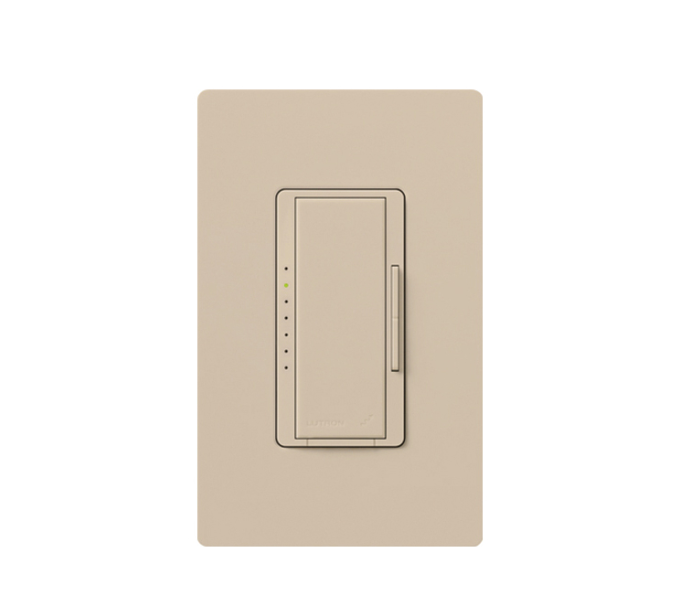 Lutron Vive Maestro Wireless LED+ Dimmer, 150W LED, Single Pole/Multi-Location, No Neutral Required, 120V, MRF2S-6CL-TP, Taupe