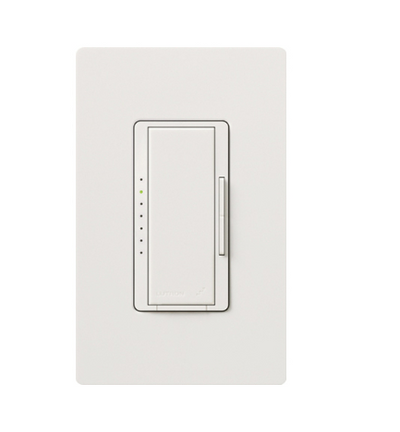 Lutron Vive Maestro Wireless ELV Dimmer, 600W ELV/150W LED, Single Pole/Multi-Location, Neutral Required, 120V, MRF2S-6ELV120-SW, Snow White