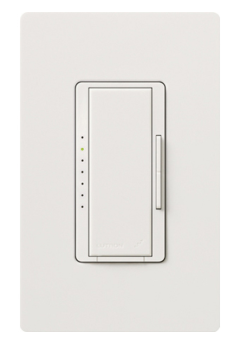 Lutron Vive Maestro Wireless MLV Dimmer, 600VA MLV/150W LED, Single Pole/Multi-Location, Neutral Required, 120V, MRF2S-6ND-120-SW, Snow White