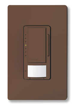 Lutron Vive Maestro 0–10V Occupancy/Vacancy Sensor Dimmer, 8A Switching, 50mA Sink, 120/277V, MRF2S-8SD010-BR, Brown