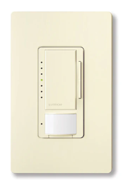 Lutron Vive Maestro 0–10V Occupancy/Vacancy Sensor Dimmer, 8A Switching, 50mA Sink, 120/277V, MRF2S-8SD010-LA, Light Almond