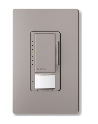 Lutron Vive Maestro 0–10V Vacancy Only Sensor Dimmer, 8A Switching, 50mA Sink, 120/277V, MRF2S-8SD010-GR, Gray