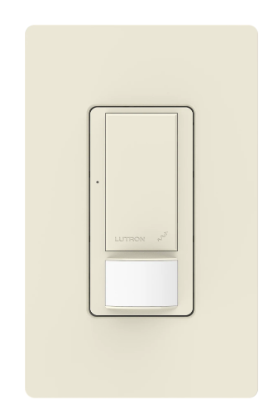 Lutron Vive Maestro Occupancy/Vacancy In-Wall Sensor Switch, 8A Light/4.4A Fan Switching, 120/277V, MRF2S-8SS-LA, Light Almond