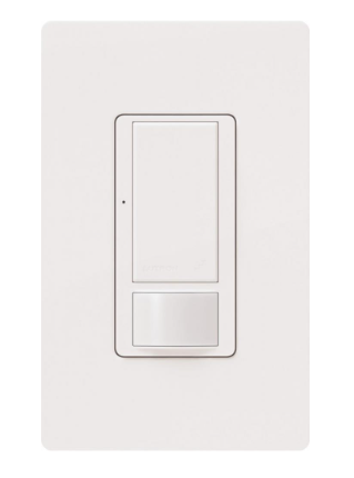 Lutron Vive Maestro Vacancy Only In-Wall Sensor Switch, 8A Light/4.4A Fan Switching, 120/277V, MRF2S-8SS-WH, White